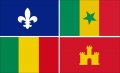Creole Flag Sticker Louisiana Cajun Orleans French Fleur 