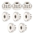 Knurled Thumb Nut 8pcs M6x1mm Iron Round Knobs Fasteners For 3d Printer Parts Silver Tone 
