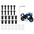 Mounting Bolts Windshield Bass Tracker Boat Qiilu Kit 10pcs Motorcycle Nut Washers Universal Motorbike Fairing Black
