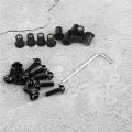 Mounting Bolts Windshield Bass Tracker Boat Qiilu Kit 10pcs Motorcycle Nut Washers Universal Motorbike Fairing Black