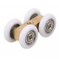 2 Pcs Four-wheeled Door Sliding Roller Pulley Hanging Round For Bathroom Shower Screen Window