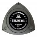 Vms Racing Gunmetal Rotary Oil Cap With Black Engine Notice Emblem In Cnc Machined Billet Aluminum Compatible Mazda Wankel