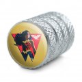 Wonder Woman 80th Red Logo Pose Tire Rim Wheel Aluminum Valve Stem Caps