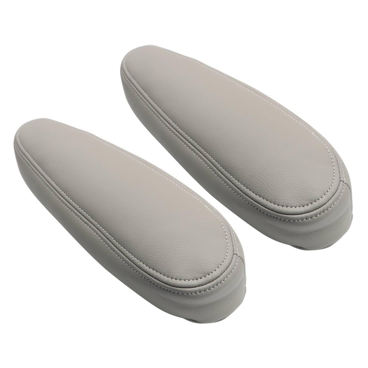 Seat Armrest Cover Pair For Chevy Gmc Tahoe Suburban Silverado Avalanche Sierra Yukon 2000 2006 Pewter Gray 922 Leather With 0