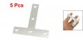 Uxcell 5 Pcs Angle Plate Corner Brace Flat T Shape Repair Bracket 80mm X