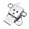 Uxcell 24-inch Iron Spring Loaded Butterfly Twist Latch Large Keeper Toggle Clamp For Case Box 2 Pcs Silver