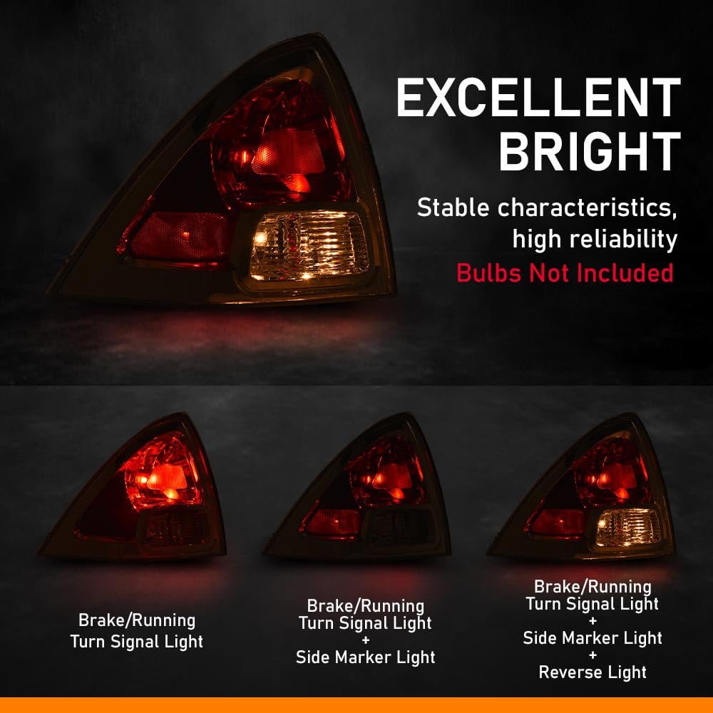 Tail Light Left Driver Side For Ford Fusion 2006 2007 2008 2009 S Se Sel Clear And Red Lens Assembly Fo2818123c 6e5z13405b