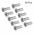 Uxcell M3x10mm Flat Head Machine Screws Phillips Cross Screw 304 Stainless Steel Fasteners Bolts 50pcs