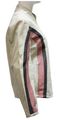 Womens Leather Jacket Coat Has Grey And Pink Stripes Size M Md Medium 
