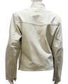 Womens Leather Jacket Coat Has Grey And Pink Stripes Size M Md Medium
