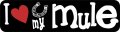 Stickertalk I Love My Mule Vinyl Sticker 8 Inches By 2 