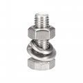 Uxcell M10 X 30mm Hex Head Screws Bolts Nuts Flat Lock Washers Kits 304 Stainless Steel Fully Thread Hexagon 8 Sets