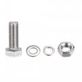 Uxcell M10 X 30mm Hex Head Screws Bolts Nuts Flat Lock Washers Kits 304 Stainless Steel Fully Thread Hexagon 8 Sets