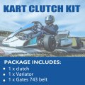 Kart Clutch Kit And Variator 842 Belt Replacement For Gy6 150cc 4-stroke Engine Go Scooter Atv