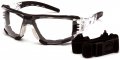 Pyramex Safety Fyxate Glasses Clear H2max Anti-fog Lens With Foam Padding
