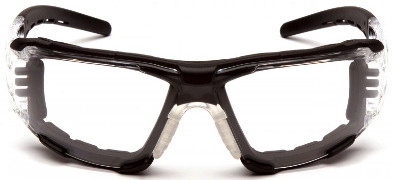 Pyramex Safety Fyxate Glasses Clear H2max Anti-fog Lens With Foam Padding