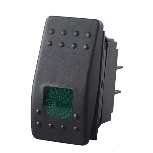 Xt Auto 12v 20 Amp 3pins Green Light Rocker Switch Kit 3-pack