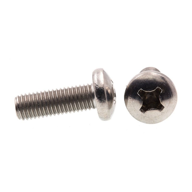 Machine Screws Pan Head Phillips Drive 1 4 In 28 X 3 Stainless Steel 10 Pack