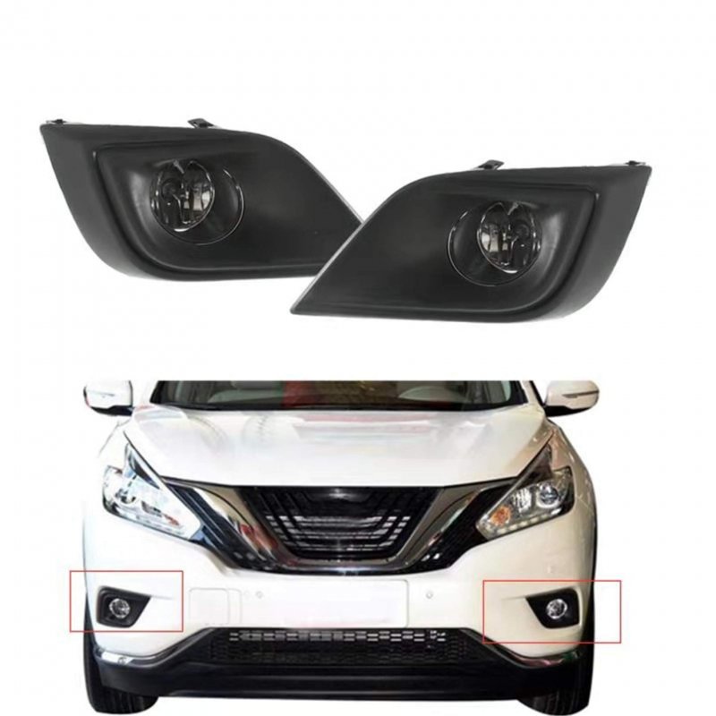 Fog Light Lamp Assembly For Murano 2015 Driver And Passenger Side Pair With H11 Halogen Bulbs Front Bumper Covers Harness