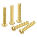 20pcs Brass Machine Screws M3x16mm Phillips Pan Head Fastener Machinery Bolts For Furniture Office Equipment Electronics Tone