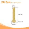 20pcs Brass Machine Screws M3x16mm Phillips Pan Head Fastener Machinery Bolts For Furniture Office Equipment Electronics Tone