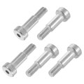 6pcs Stainless Steel Shoulder Bolt 6mm Dia 12mm Length M5 Thread Hex Socket For Textile Hydraulic Injection Molding Machinery 
