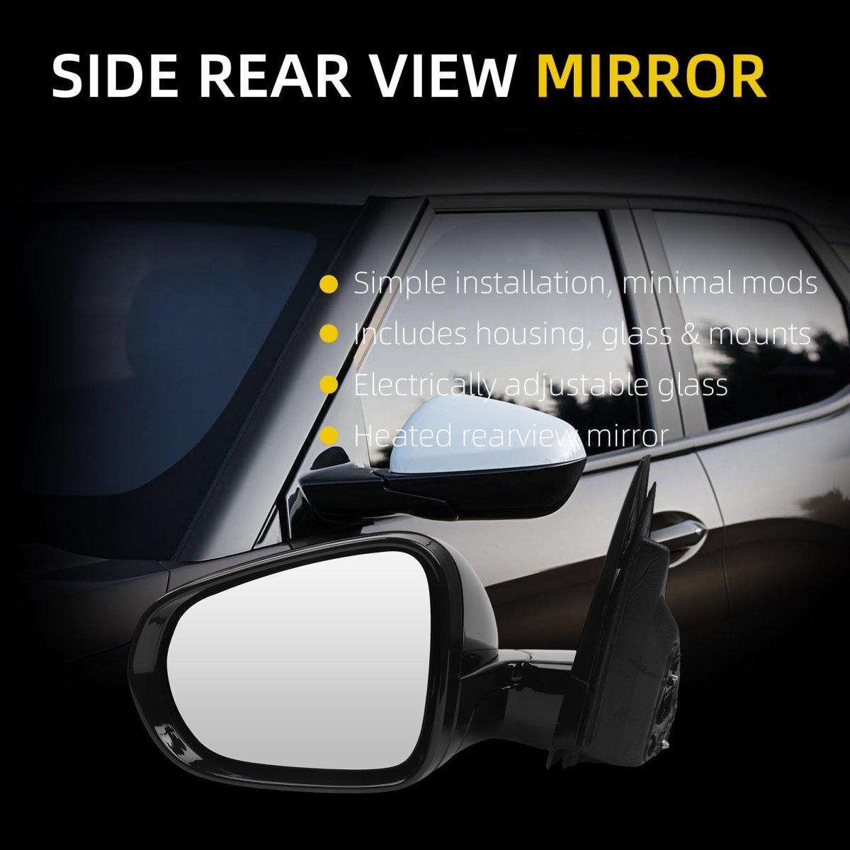 Dasbecan Side Rear View Mirror For 2021-2024 Chevy Chevrolet Trailblazer Lt Power Heated Glass Door Rearview Driver Left