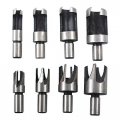 8pcs Wood Plug Cutter Metric Carbon Steel Straight And Taper Claw Drill Bit Set Woodworking Hole Saw Cutting 6mm 10mm 13mm 16mm