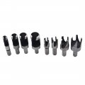 8pcs Wood Plug Cutter Metric Carbon Steel Straight And Taper Claw Drill Bit Set Woodworking Hole Saw Cutting 6mm 10mm 13mm 16mm