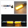 2x Custom Universal Motorcycle Parts 12 Amber Led Turn Signal Light Blinker Indicator Side Red Fit For Kawasaki Vn1600 Mean
