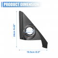 Uxcell Carbon Fiber Pattern Front Door Window A Pillar Speaker Decoration Trim Cover For Honda Civic 10th Gen 2016-2021 Stylish