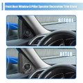 Uxcell Carbon Fiber Pattern Front Door Window A Pillar Speaker Decoration Trim Cover For Honda Civic 10th Gen 2016-2021 Stylish