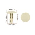 40pcs 6mm Hole Dia Plastic Bolt Rivets Fastener Trim Panel Retainer Clips Khaki For Car