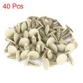 40pcs 6mm Hole Dia Plastic Bolt Rivets Fastener Trim Panel Retainer Clips Khaki For Car