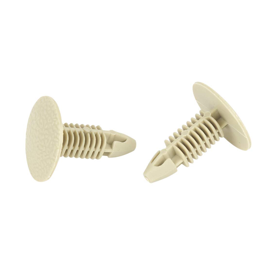 40pcs 6mm Hole Dia Plastic Bolt Rivets Fastener Trim Panel Retainer Clips Khaki For Car