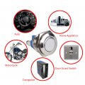 Esupport Car 19mm Momentary Stainless Metal Push Button Switch 3a 250v 2pin Pack Of 10
