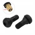 Uxcell 4pcs Tr412 Black Rubber Short Snap-in Tire Valve Stems Tyre Service Tool