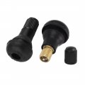 Uxcell 4pcs Tr412 Black Rubber Short Snap-in Tire Valve Stems Tyre Service Tool