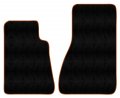 Orange Edge Custom Fit Front Carpet Floor Mats Black For Mercedes-benz 230sl 1967 1966 1965 1964 1963 
