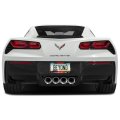 Ipick Image For Chevrolet Corvette C7 Dual Logo Racing Stripes Real Carbon Fiber License Plate Frame