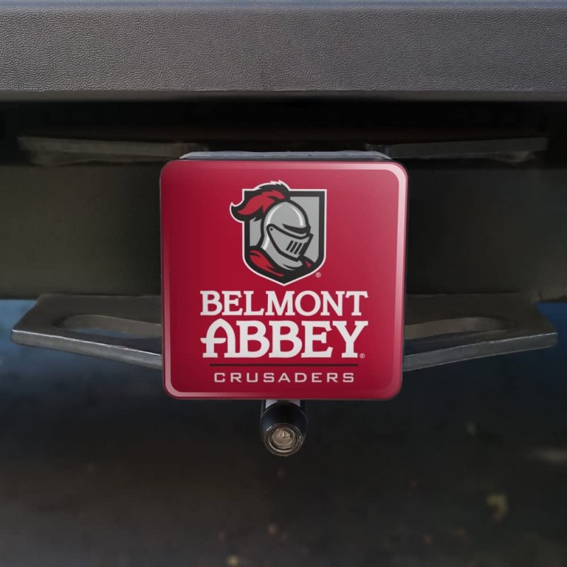 Belmont Abbey College Crusaders Logo Tow Trailer Hitch Cover Plug Insert 1 25 In Receiver Heavy Duty Abs Plastic Modern Style