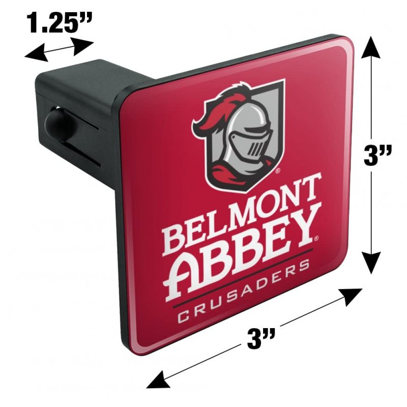 Belmont Abbey College Crusaders Logo Tow Trailer Hitch Cover Plug Insert 1 25 In Receiver Heavy Duty Abs Plastic Modern Style