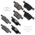Brake Pad Sets 8pcs For Jaguar E-pace For F-pace Xe Xf Land Rover Discovery Sport Range Evoque Velar D1838 D1821 