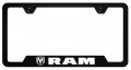 Au-tomotive Gold Inc Officially Licensed Uv Print Logo On Black Polycarbonate Notched License Plate Frame For Dodge Ram