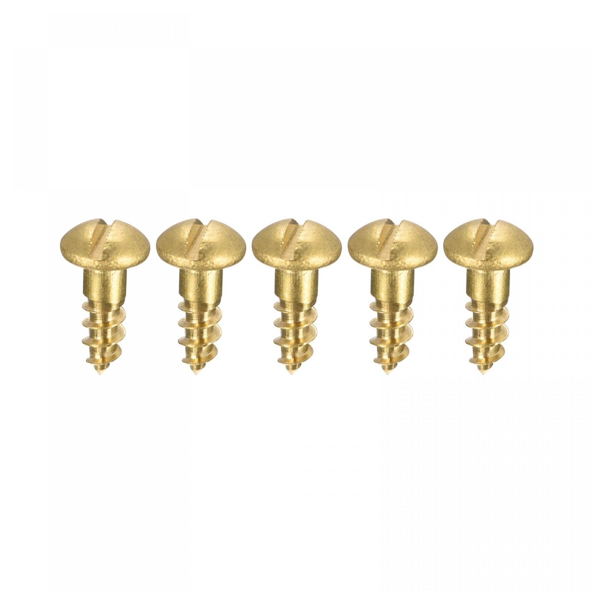 Wood Screws M3 5 X 12mm Slotted Round Head Brass Self-tapping Screw 50 Pcs