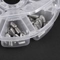 Uxcell Slotted Set Grub Screws M5 M6 Metric 304 Stainless Steel Flat Point Assortment Kit 1set 100pcs