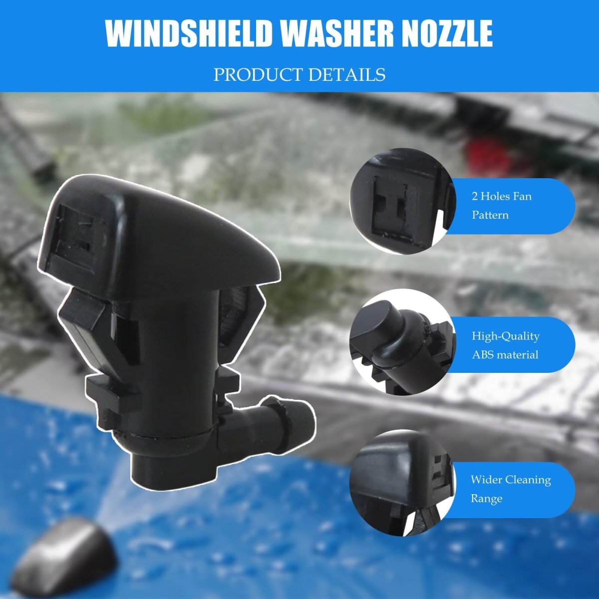 4 Pack 68260443aa Wiper Washer Nozzles For 2005 2023 Jeep Grand Cherokee Wk Wk2 Wl Windshield Fluid Jet Nozzle 55372143ab