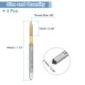 4pcs Spiral Point Plug Taps M2 X 0 4 Metric Thread Screw Tap Titanium Coated High Speed Steel 6542 Machine Tapping Threading