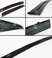 Jdm 3d Wavy Style Smoked Clip On Window Visor Rain Guard W Black Trim Compatible With 2009-2014 Honda Fit All Model
