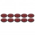 Lirun Automotive Side Marker Light Assemblies 10 Pcs Oval For Car Bus Truck Trailer Lorry Tractor Camper Motorhome Pickup Boat